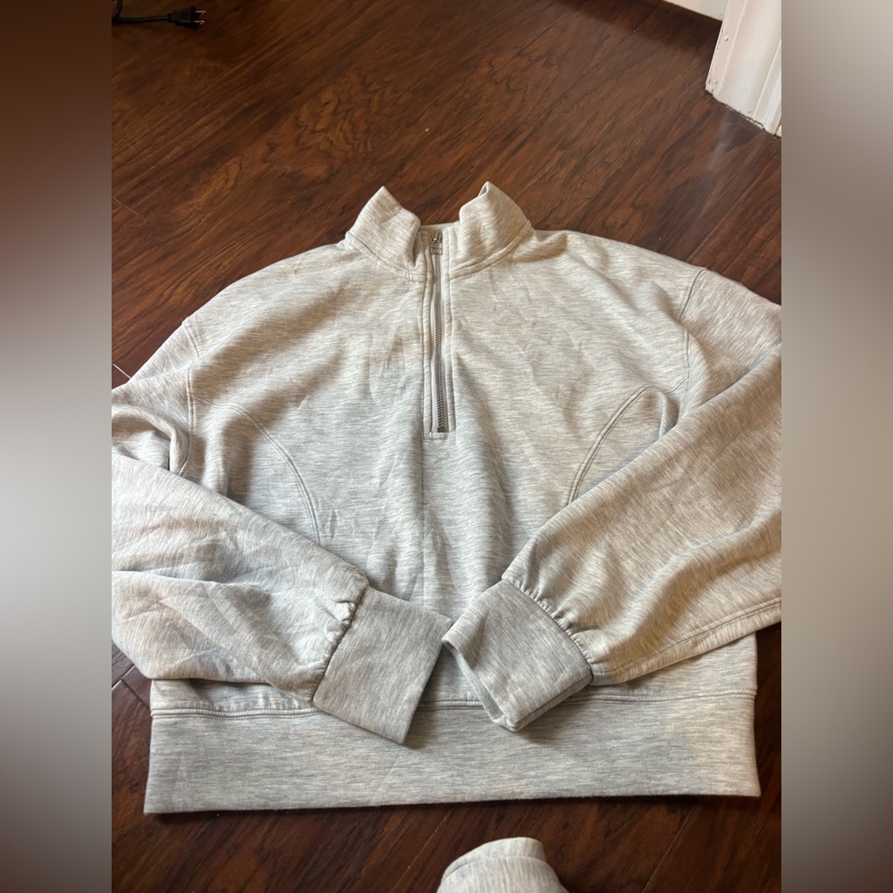 Daily Practice Cargo Sweatpant & Half Zip Pullover Light Heather Grey Small Set - Picture 7 of 8